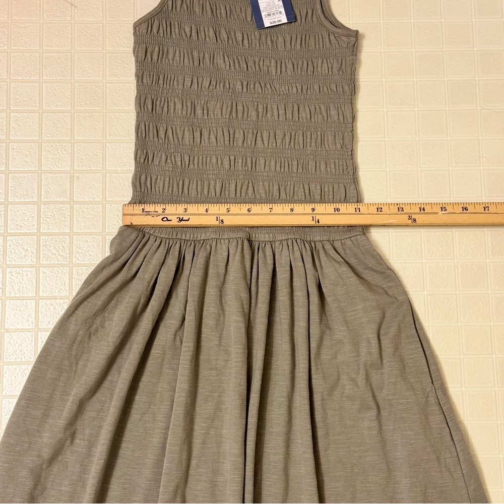 Universal Thread Smocked Knit Maxi A-Line Dress - Olive Green Size XS - Picture 4 of 6